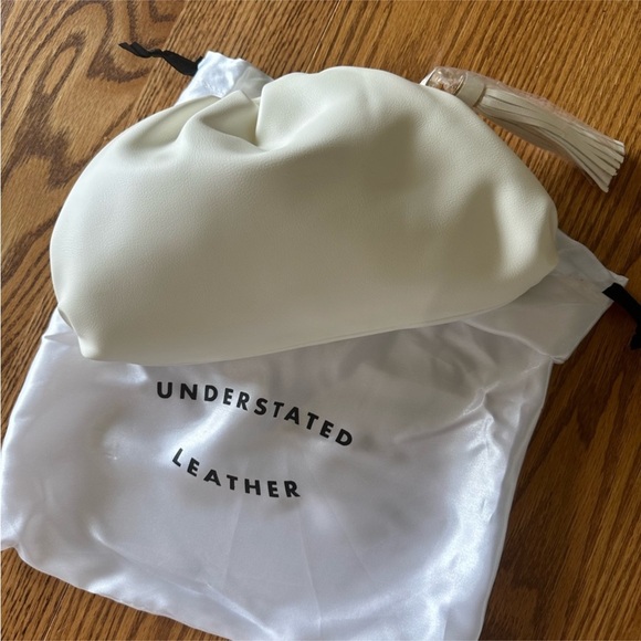 Understated Leather Ivory Crescent Clutch for Curateur - OS - Picture 11 of 13